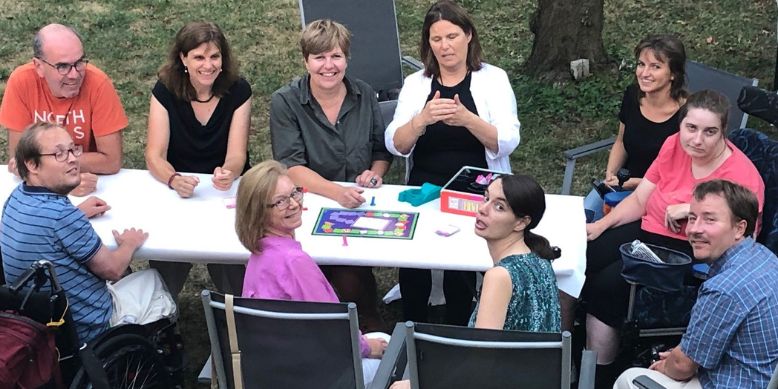 Inga Fischer beim Spieleabend der Pfennigparade